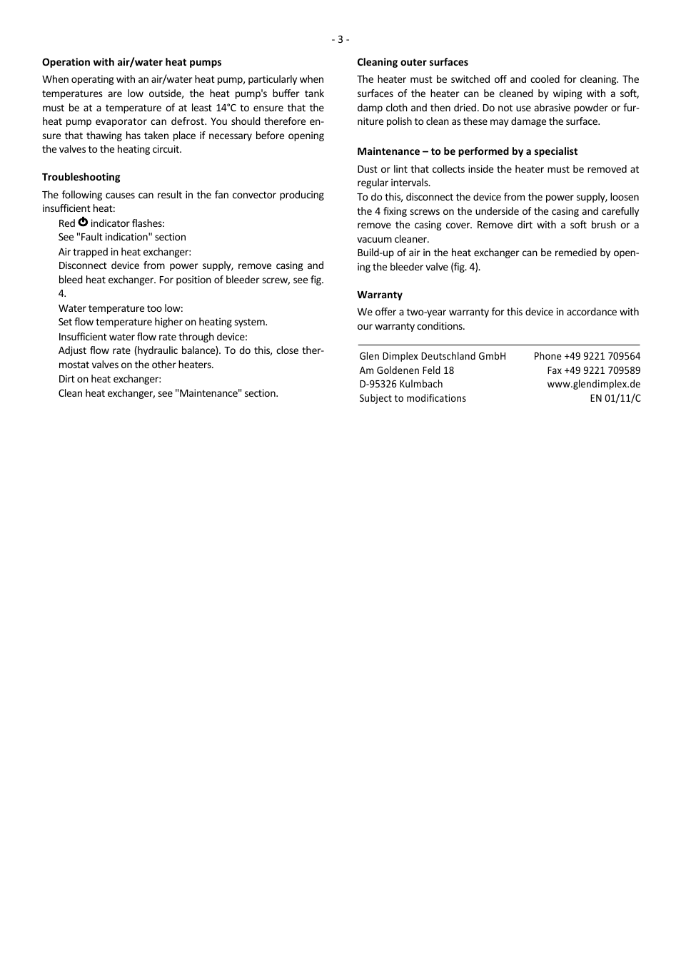 Dimplex SRX 180M User Manual | Page 7 / 32