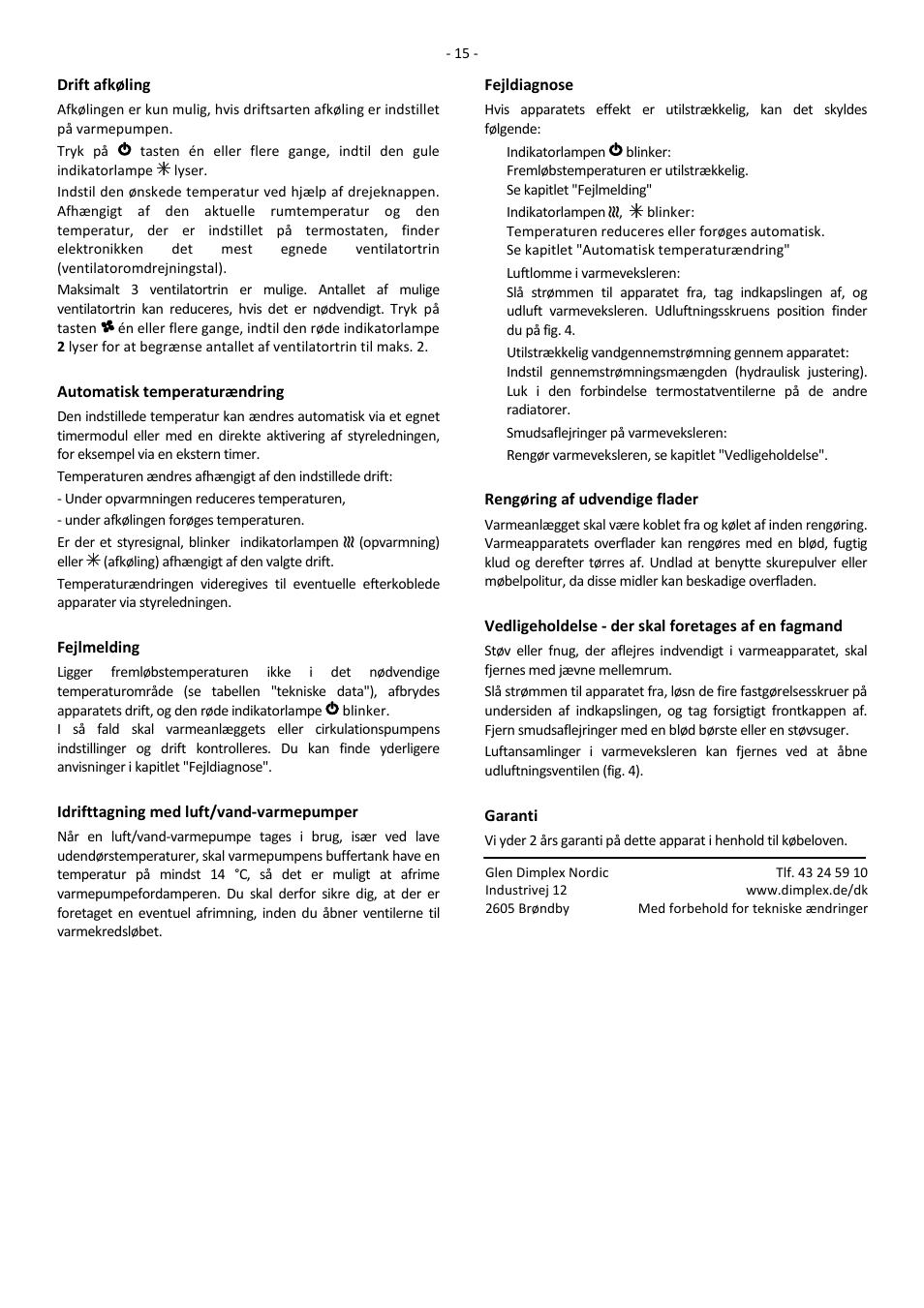 Dimplex SRX 160C User Manual | Page 19 / 36