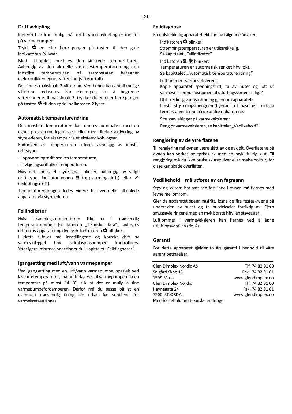 Dimplex SRX 160C User Manual | Page 25 / 36