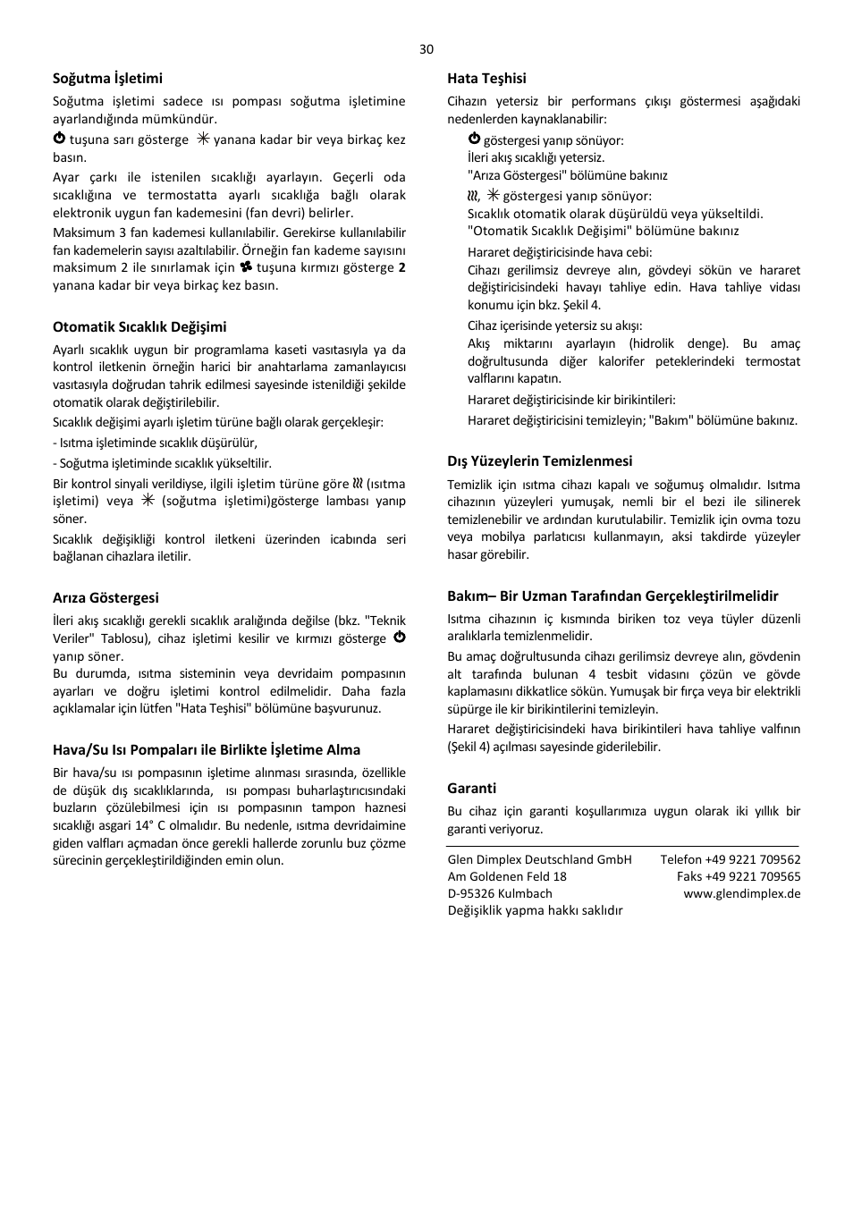 Dimplex SRX 160C User Manual | Page 34 / 36