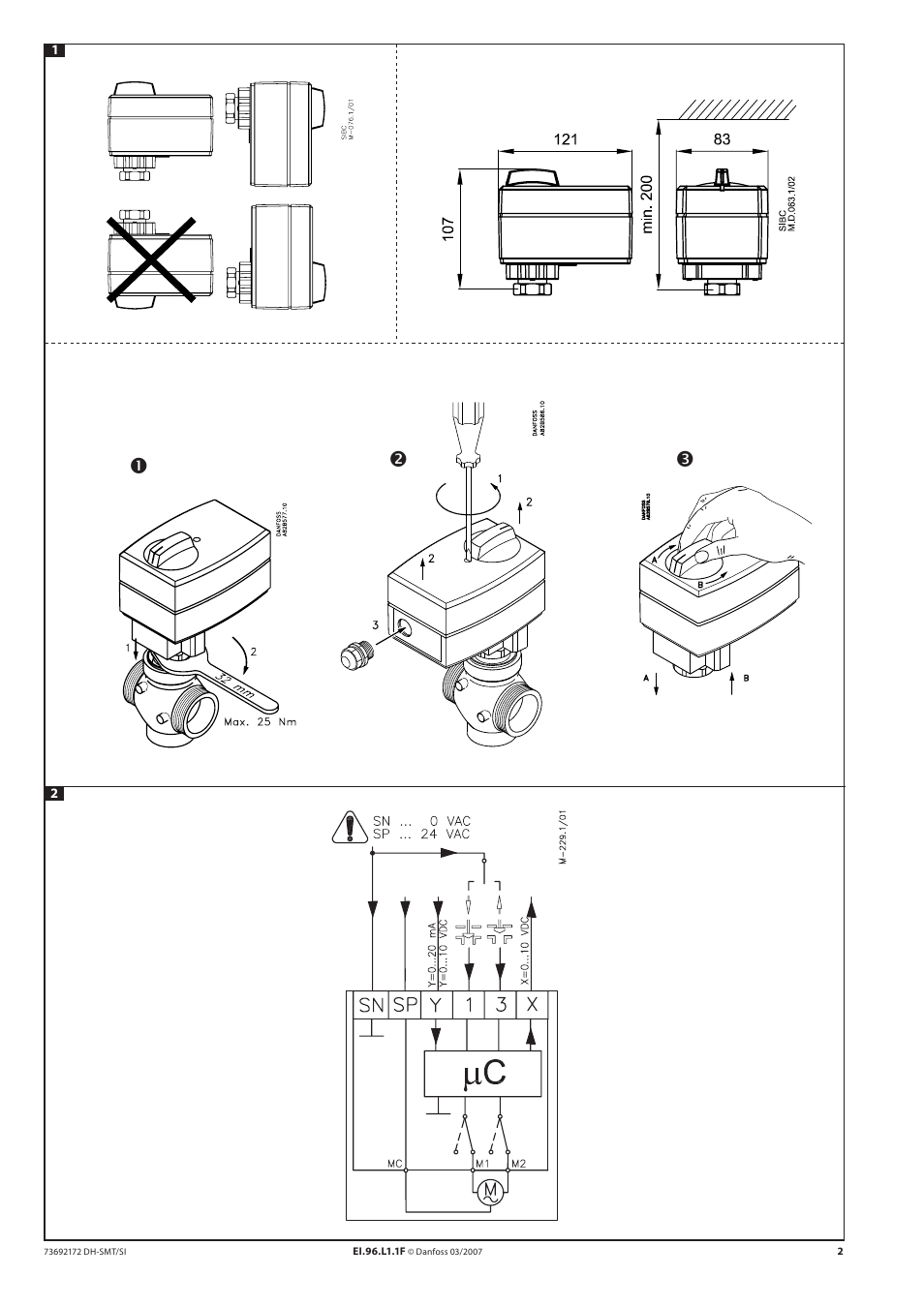 Danfoss AME 10 User Manual | Page 2 / 18