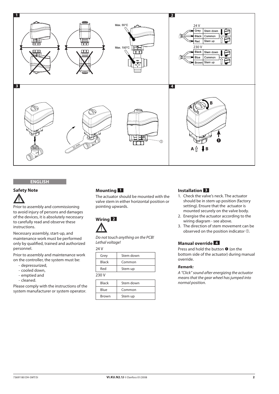 Danfoss AMV 150 AS User Manual | Page 2 / 8