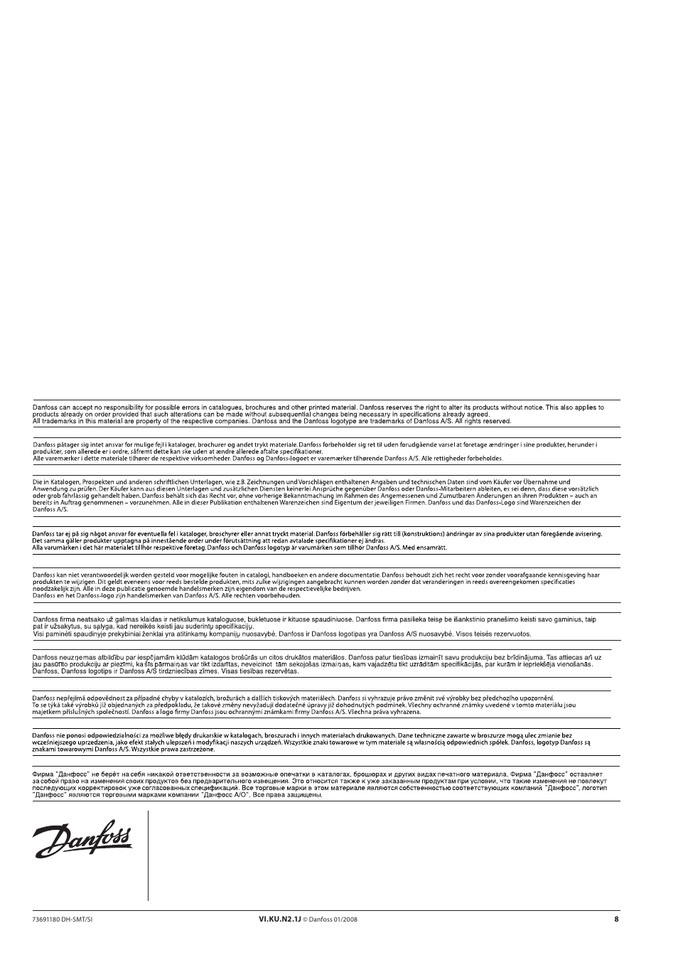 Danfoss AMV 150 AS User Manual | Page 8 / 8