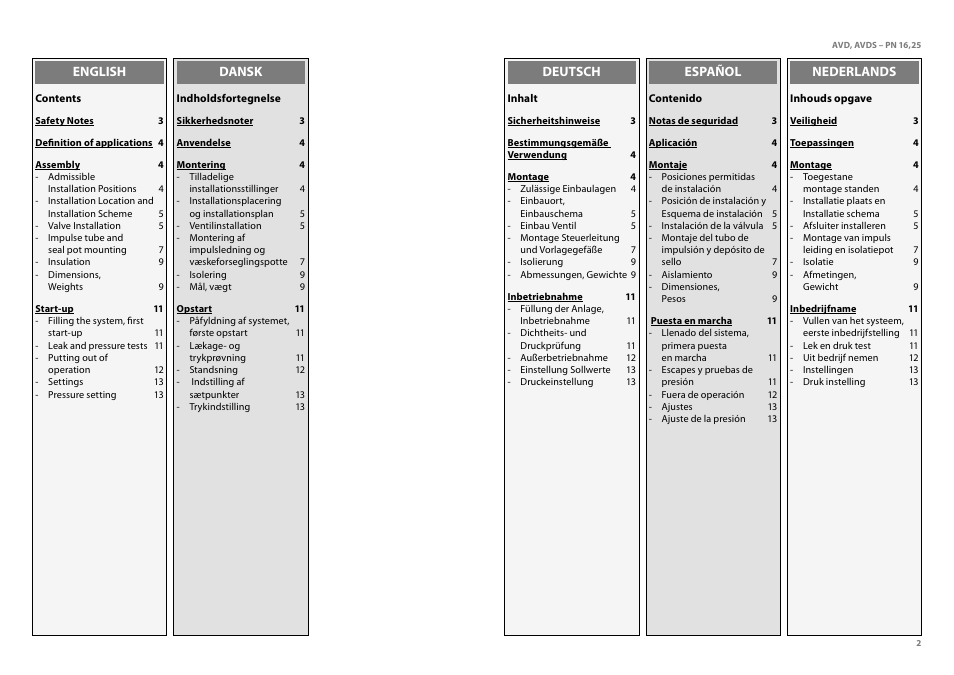 Danfoss AVDS (Generation 2006) User Manual | Page 2 / 28