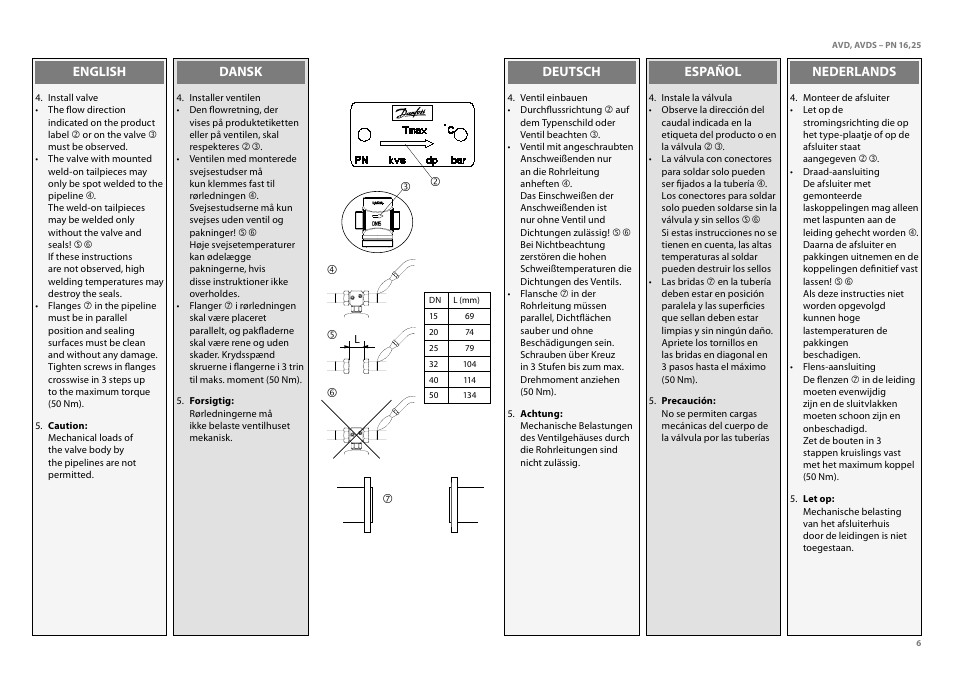 Danfoss AVDS (Generation 2006) User Manual | Page 6 / 28