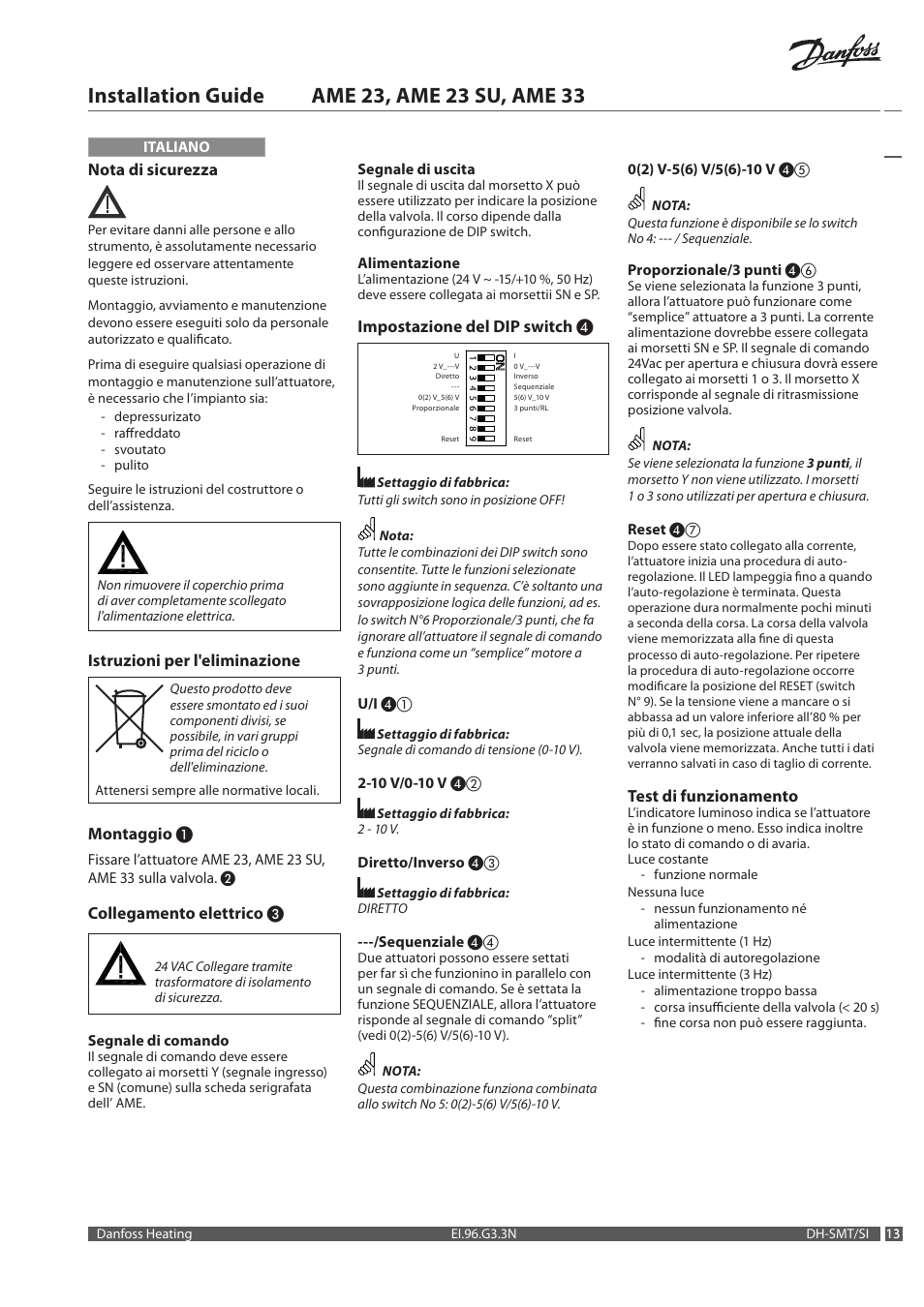 Danfoss AME 23, SU_33 User Manual | Page 13 / 20