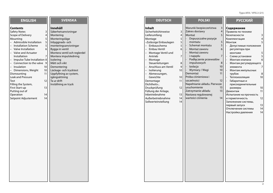 Danfoss VFG 2 User Manual | Page 2 / 29