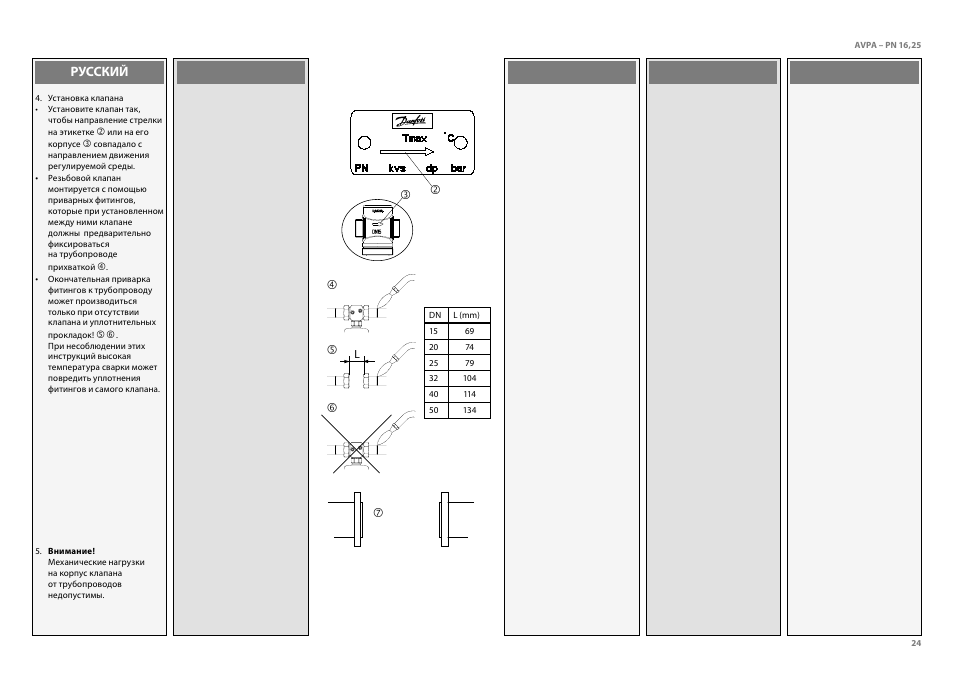 Danfoss AVPA (Generation 2006) User Manual | Page 24 / 29