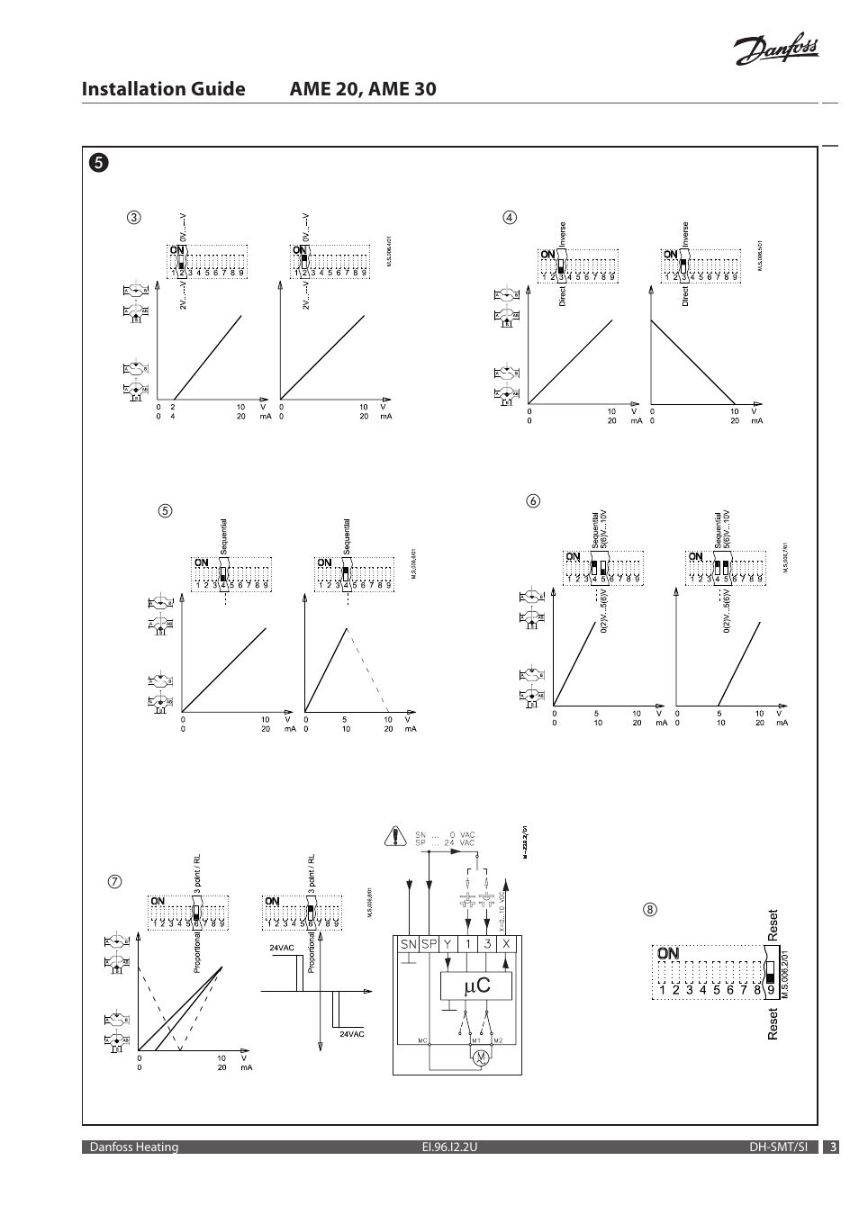 Installation guide ame 20, ame 30 | Danfoss AME 30 User Manual | Page 3 / 24