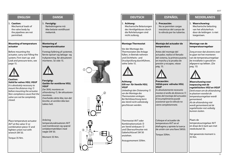 Danfoss AVT (Generation 2006) User Manual | Page 11 / 33