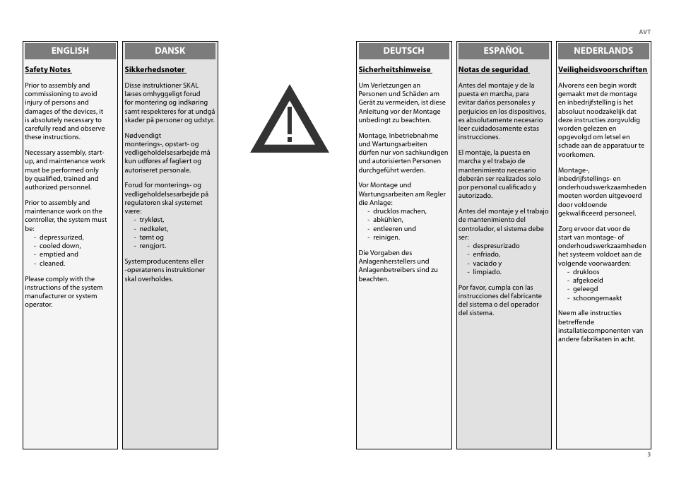 Danfoss AVT (Generation 2006) User Manual | Page 3 / 33
