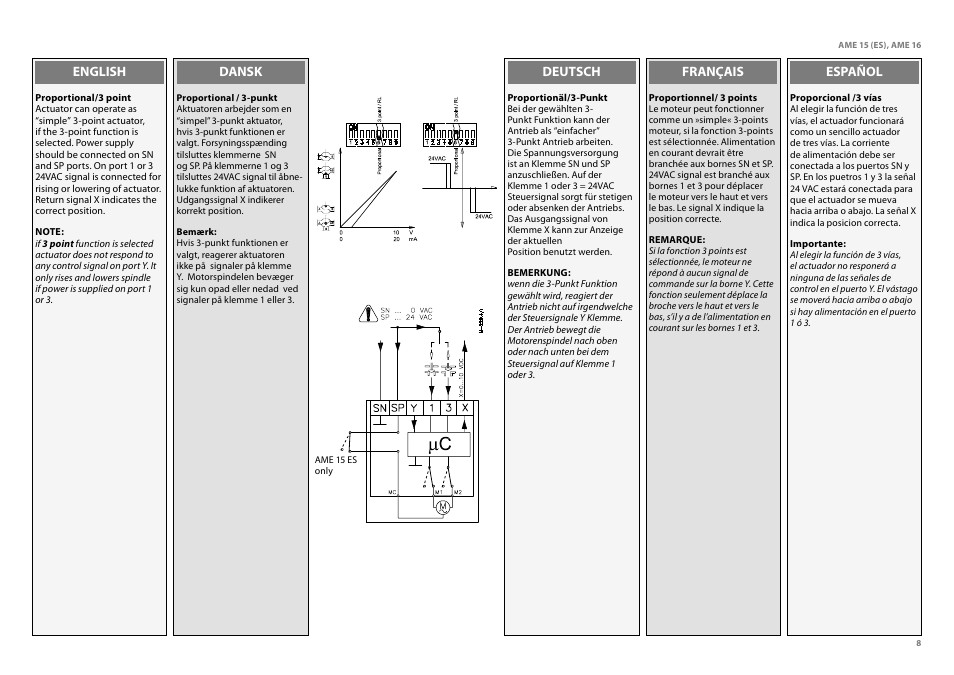 Danfoss AME 16 User Manual | Page 8 / 22