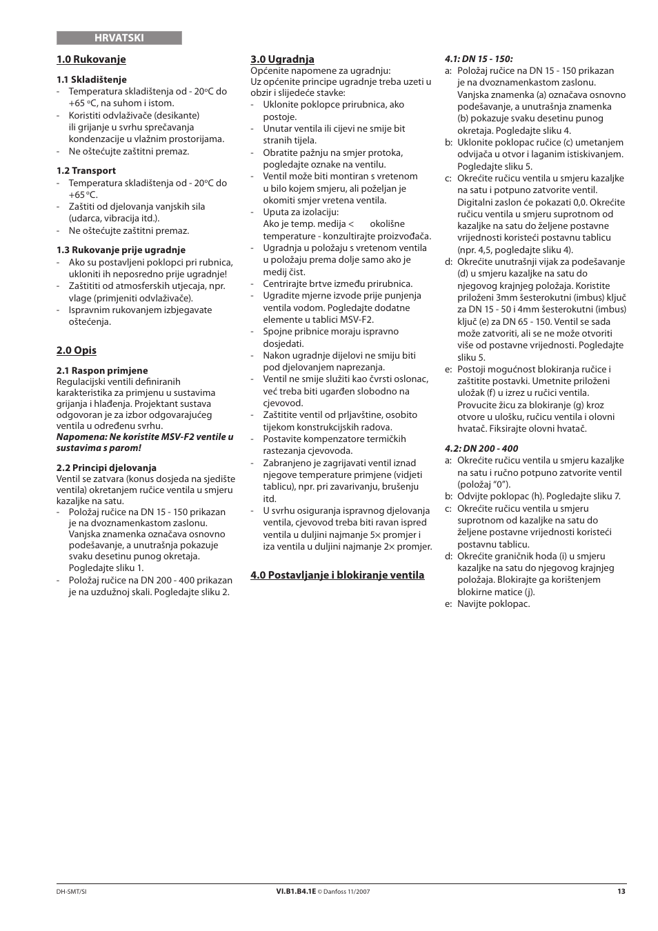 Danfoss MSV-F2 (DN 15-400) User Manual | Page 13 / 16