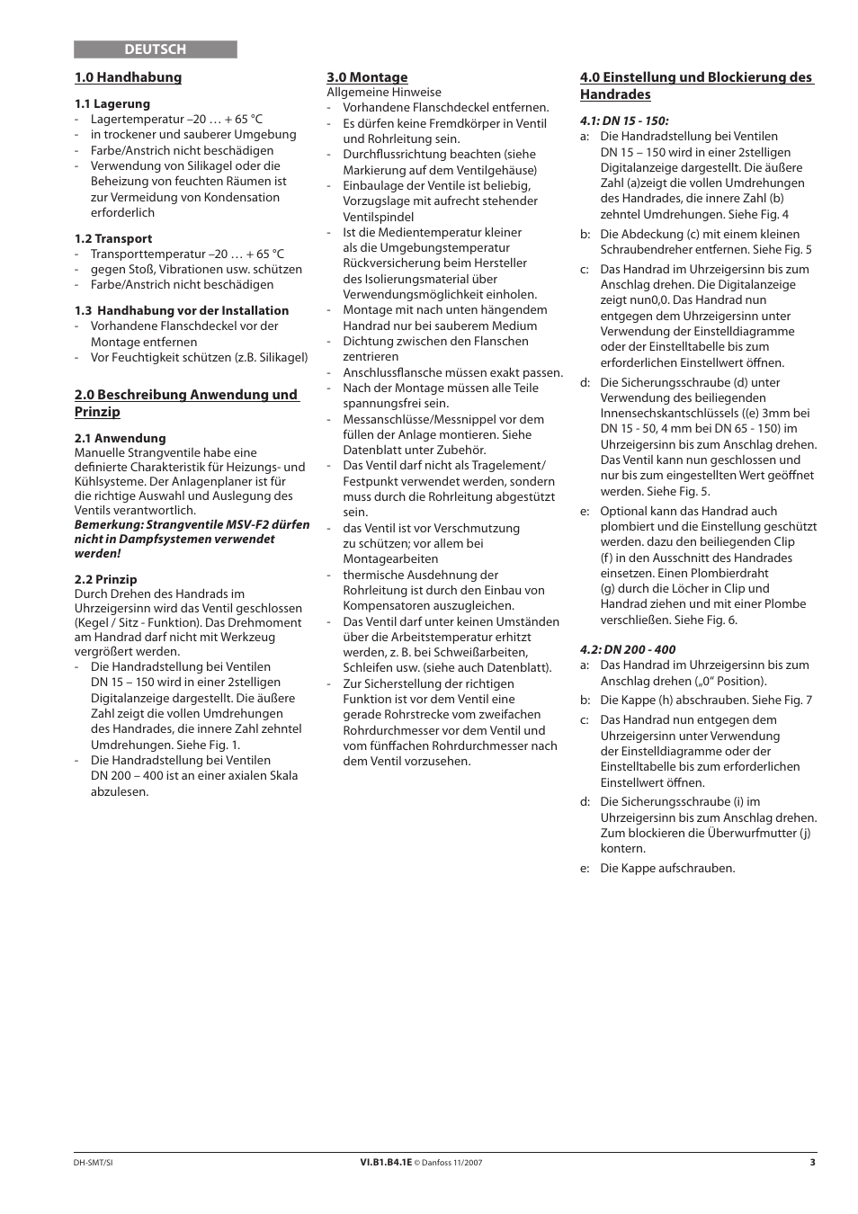 Danfoss MSV-F2 (DN 15-400) User Manual | Page 3 / 16