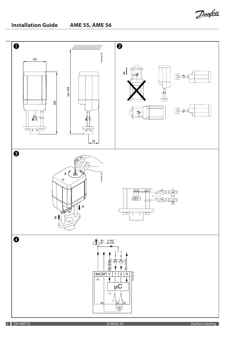 Danfoss AME 56 User Manual | Page 2 / 28
