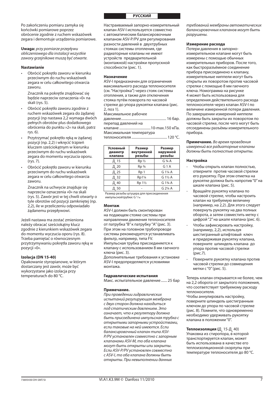 Danfoss ASV-I User Manual | Page 7 / 12