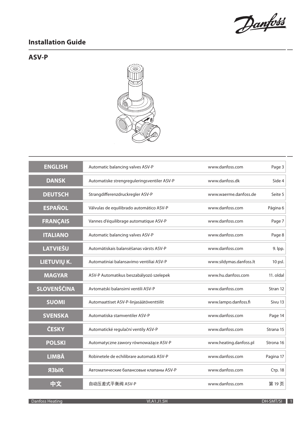 Danfoss ASV-P User Manual | 20 pages