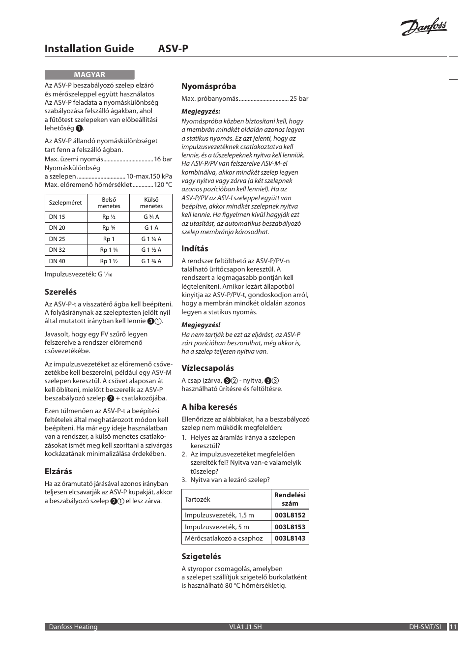 Installation guide asv-p | Danfoss ASV-P User Manual | Page 11 / 20