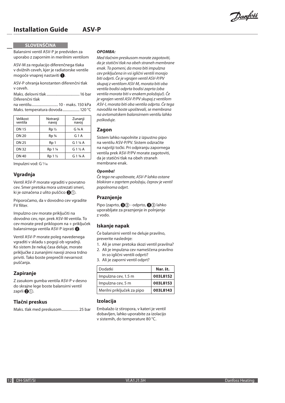 Installation guide asv-p | Danfoss ASV-P User Manual | Page 12 / 20