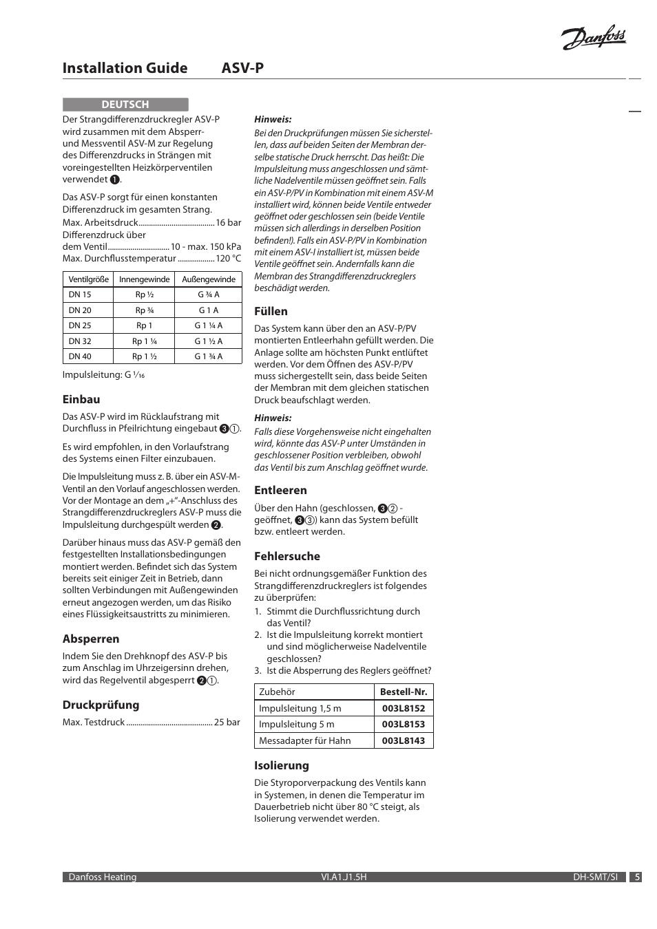 Installation guide asv-p | Danfoss ASV-P User Manual | Page 5 / 20