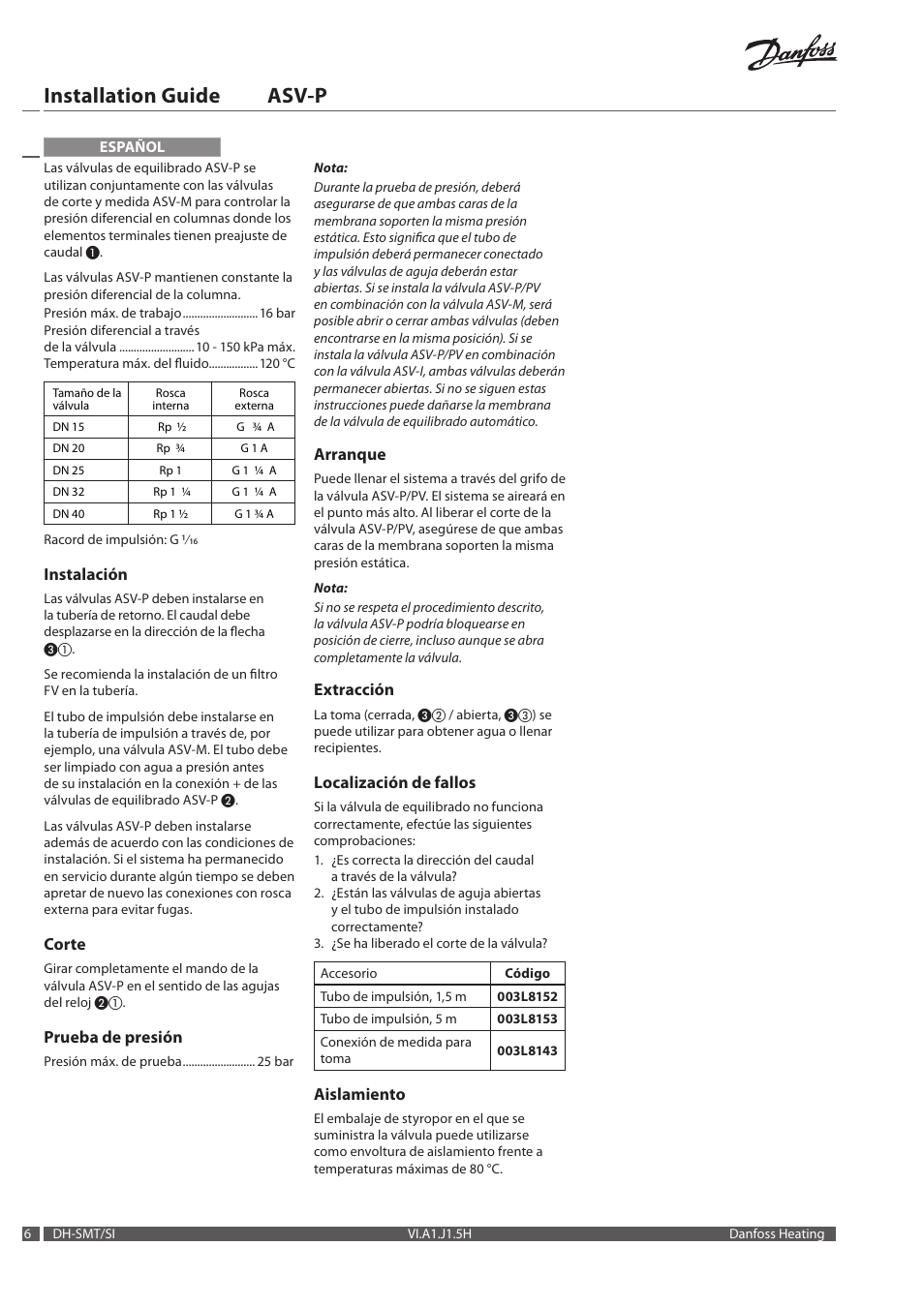 Installation guide asv-p | Danfoss ASV-P User Manual | Page 6 / 20