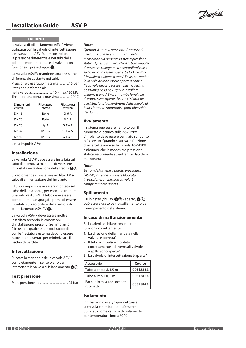 Installation guide asv-p | Danfoss ASV-P User Manual | Page 8 / 20