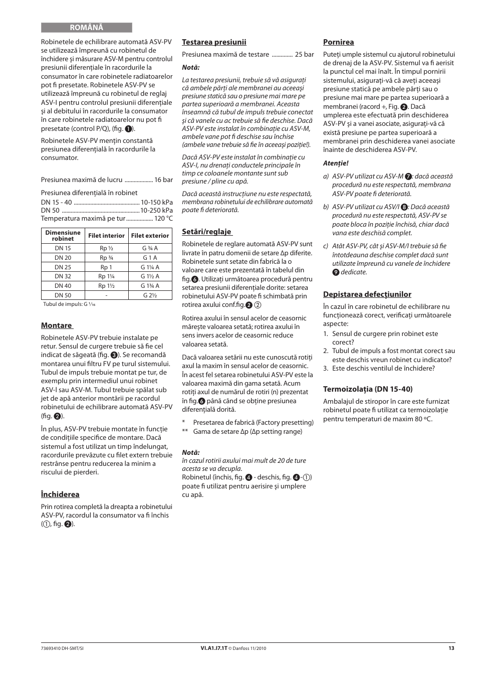 Danfoss ASV-PV DN 15-50 (I) User Manual | Page 13 / 24