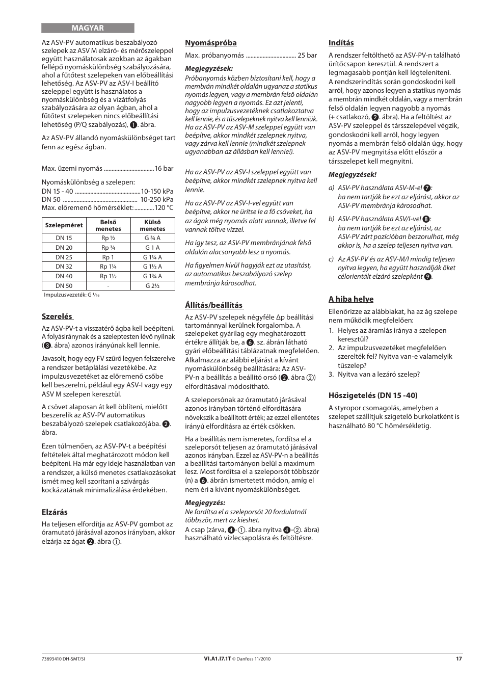 Danfoss ASV-PV DN 15-50 (I) User Manual | Page 17 / 24