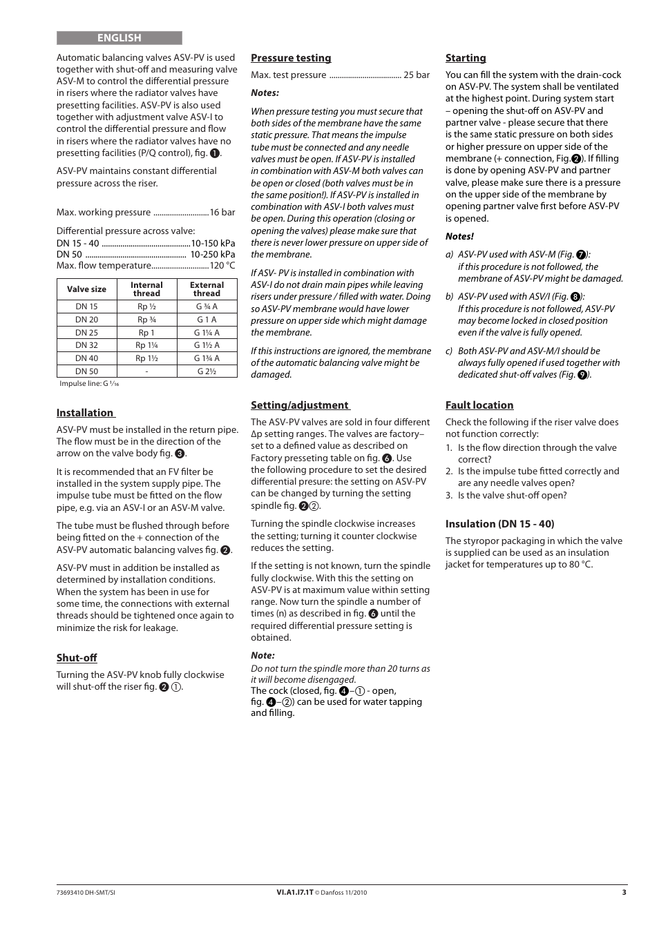 Danfoss ASV-PV DN 15-50 (I) User Manual | Page 3 / 24