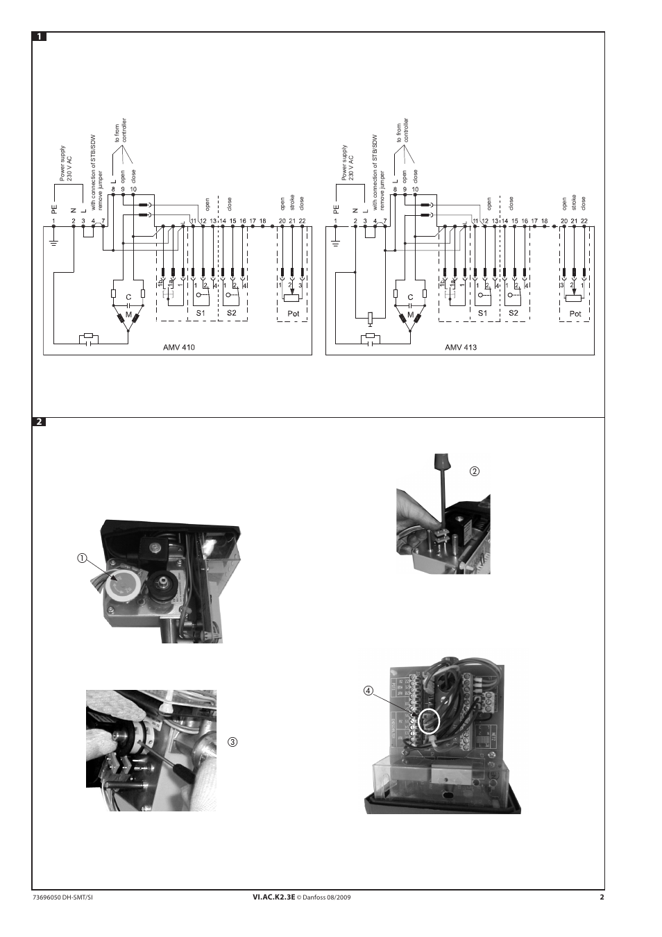 Danfoss AMV 410 Spare parts User Manual | Page 2 / 12