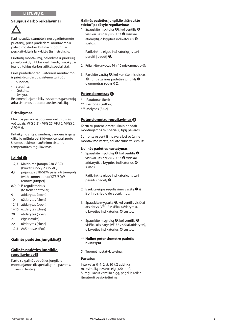 Danfoss AMV 410 Spare parts User Manual | Page 8 / 12