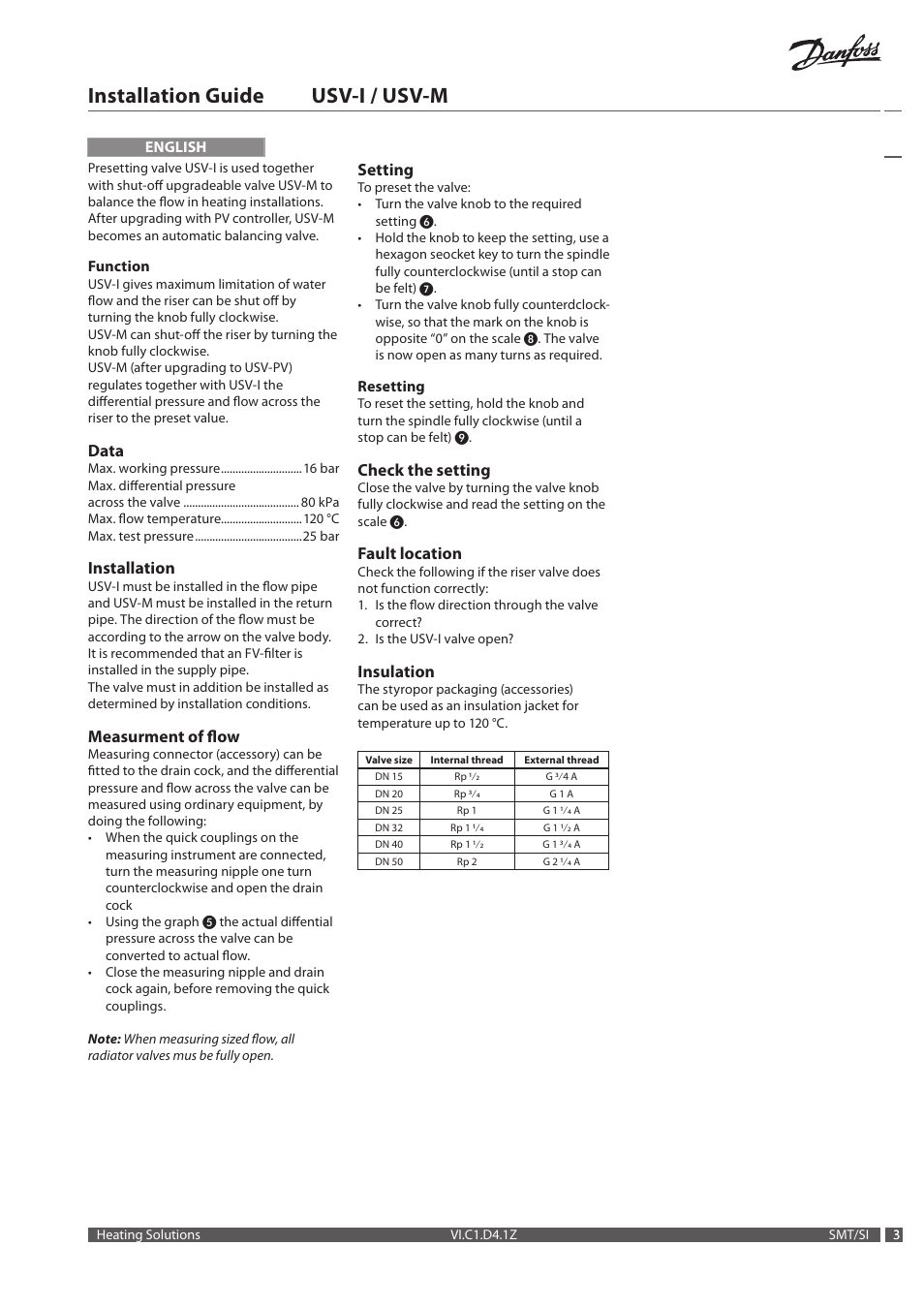 Installation guide usv-i / usv-m | Danfoss USV-M User Manual | Page 3 / 8