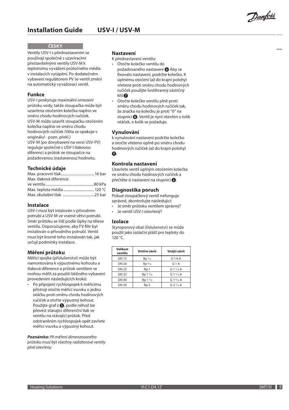 Installation guide usv-i / usv-m | Danfoss USV-M User Manual | Page 5 / 8