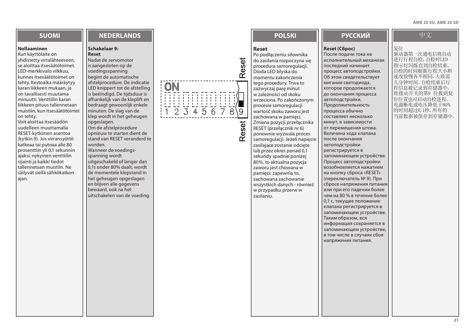Danfoss AME 25 SU_SD User Manual | Page 21 / 22