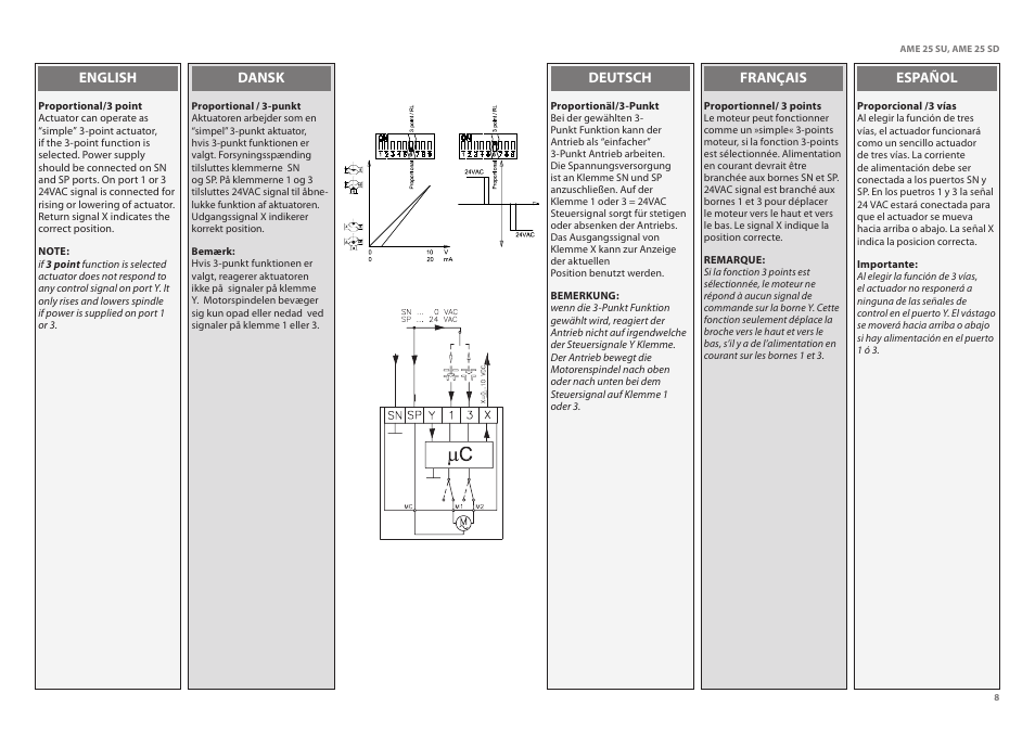 Danfoss AME 25 SU_SD User Manual | Page 8 / 22
