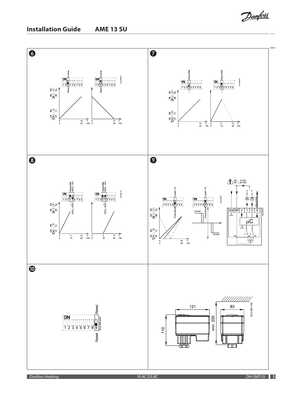 Danfoss AME 13 SU (new DIP switch) User Manual | Page 3 / 16