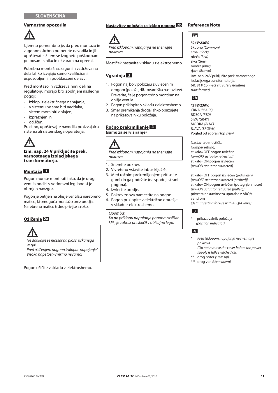 Danfoss AMI 140 User Manual | Page 11 / 20