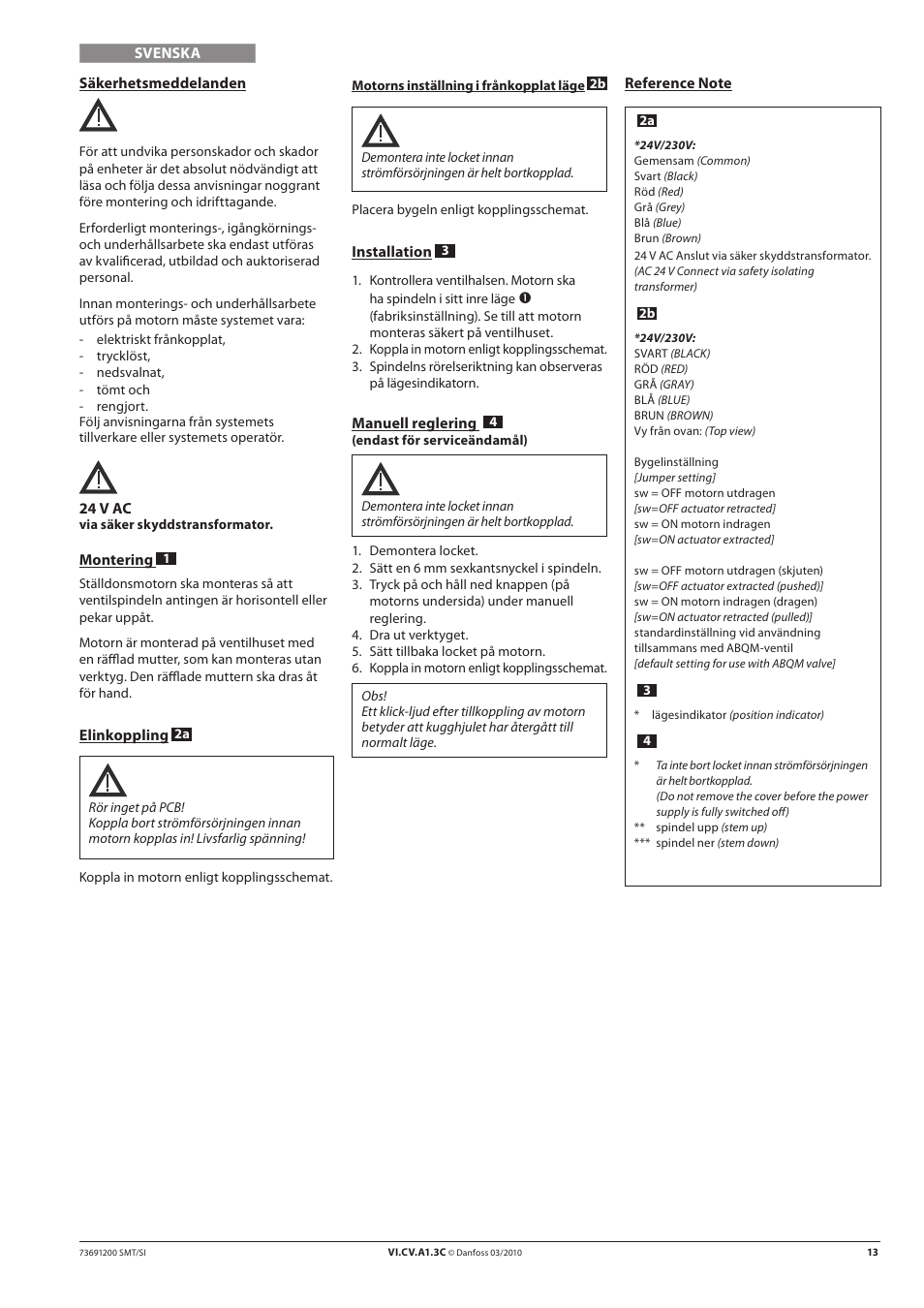 Danfoss AMI 140 User Manual | Page 13 / 20