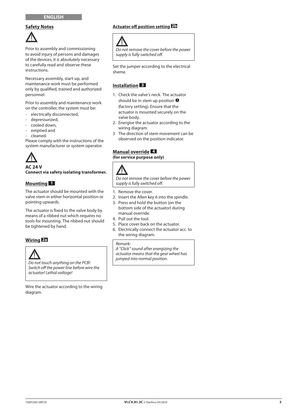 Danfoss AMI 140 User Manual | Page 3 / 20