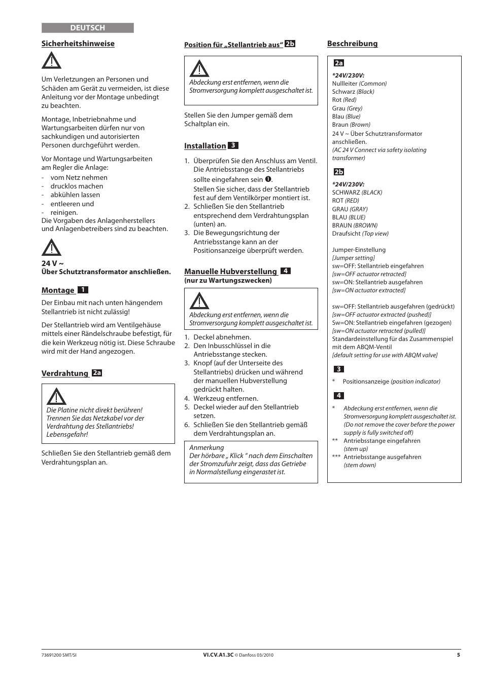 Danfoss AMI 140 User Manual | Page 5 / 20