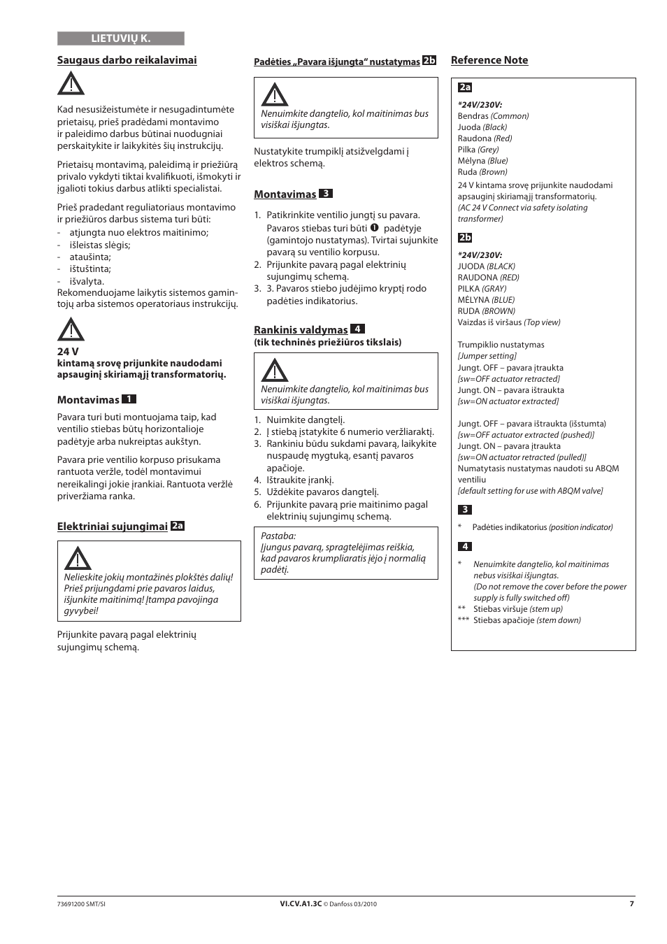 Danfoss AMI 140 User Manual | Page 7 / 20