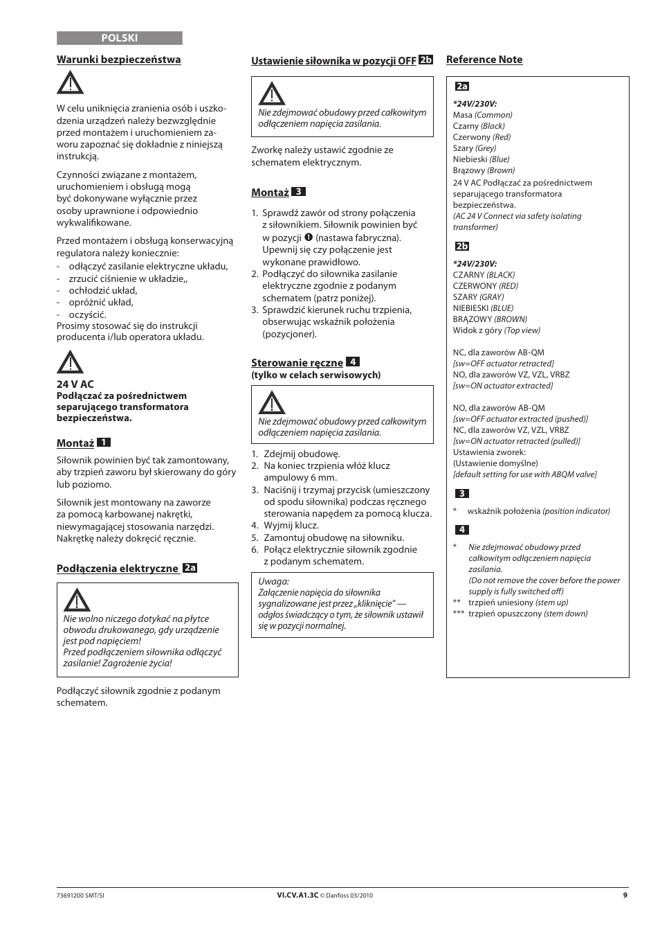 Danfoss AMI 140 User Manual | Page 9 / 20