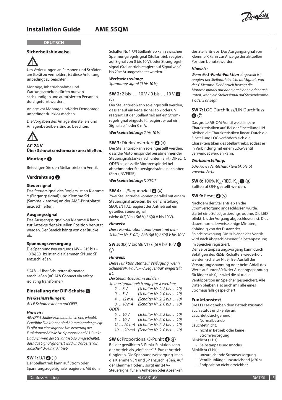 Installation guide ame 55qm | Danfoss AME 55 QM (P) User Manual | Page 5 / 8
