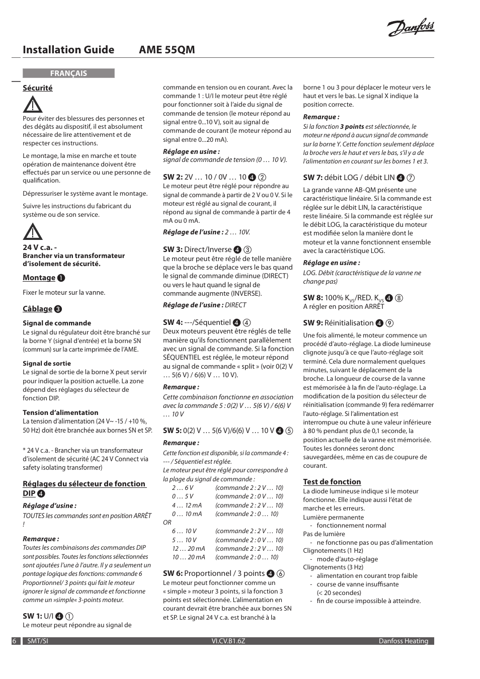 Installation guide ame 55qm | Danfoss AME 55 QM (P) User Manual | Page 6 / 8