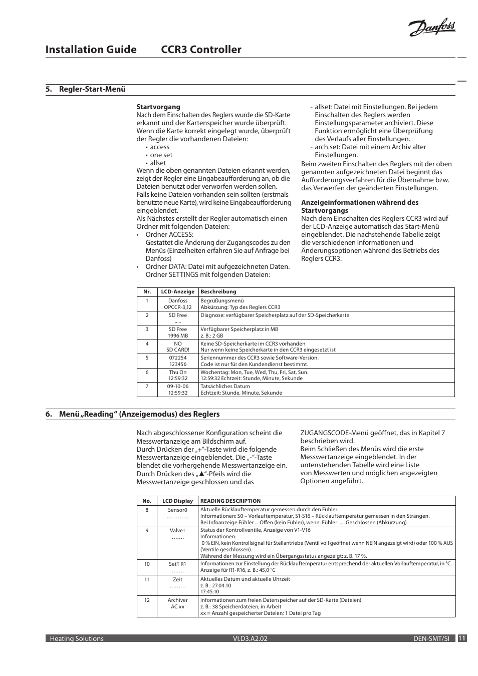 Installation guide ccr3 controller | Danfoss CCR3 Controller User Manual | Page 11 / 22