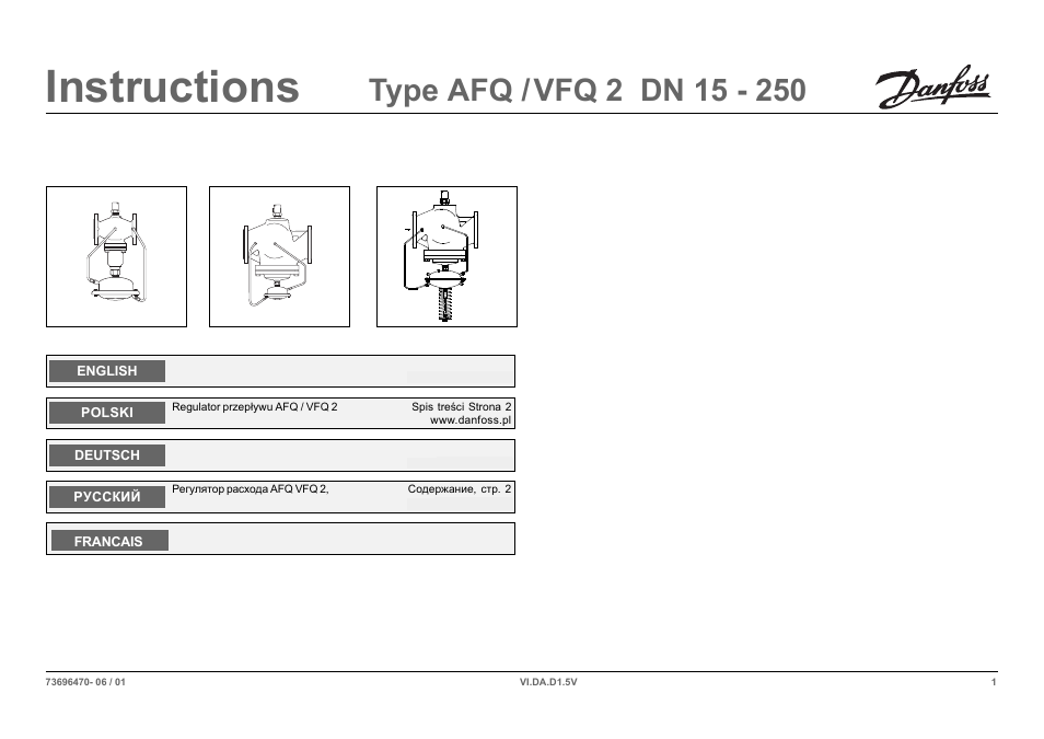 Danfoss VFQ 2 User Manual | 17 pages