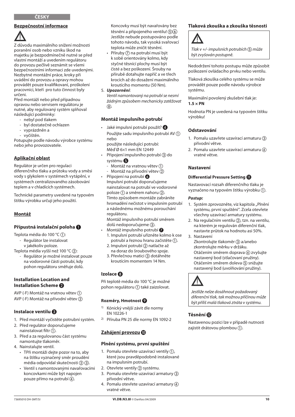 Danfoss AVP-F (Generation 2006) User Manual | Page 10 / 20