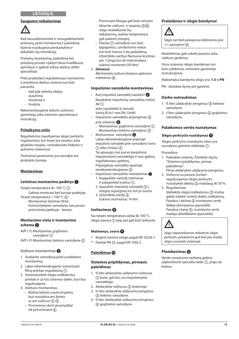 Danfoss AVP-F (Generation 2006) User Manual | Page 13 / 20