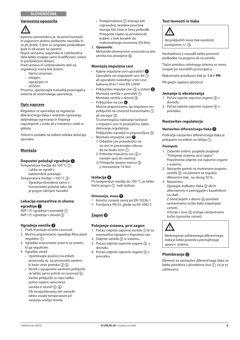 Danfoss AVP-F (Generation 2006) User Manual | Page 9 / 20