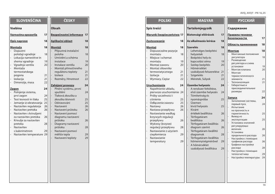 Danfoss AVQT (Gen. 2006) User Manual | Page 16 / 32